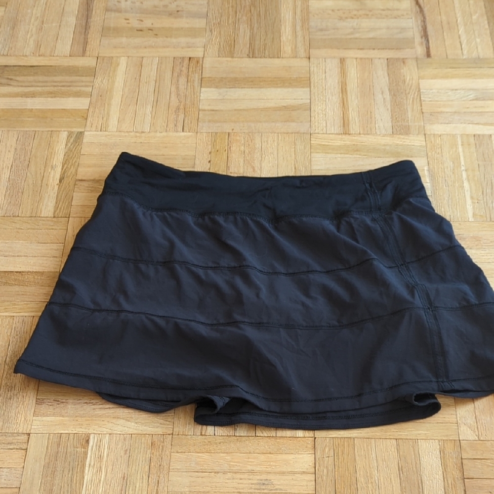 Black Lululemon Pace Rival Skort Tall